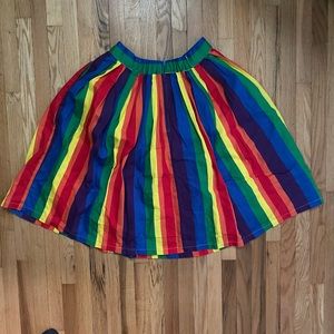 ModCloth Rainbow Pride Pleated Skirt Size M